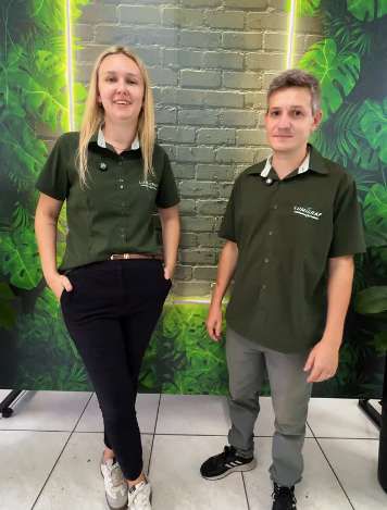 Caroline e Rafael da Silva, fundadores da Lumigraf