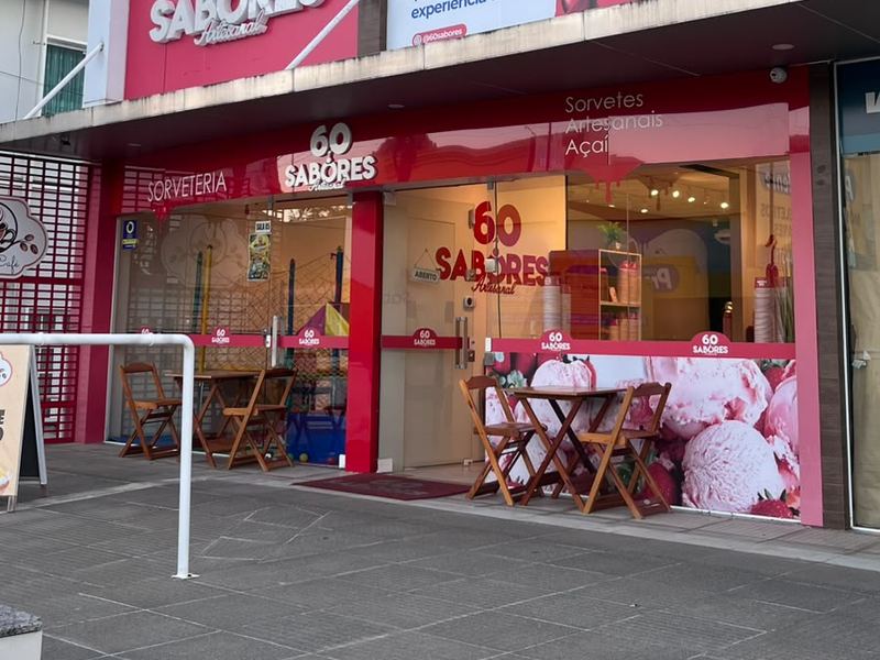 Fachada da sorveteria 60 Sabores